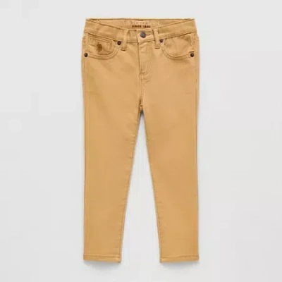 Uspa Babies' U.s. Polo Assn. Toddler Boys Straight Regular Fit Flat Front Pant In Sand