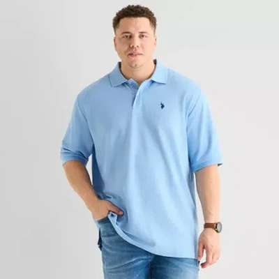 Uspa U.s. Polo Assn. Ultimate Pique Big And Tall Mens Classic Fit Short Sleeve Polo Shirt In Blue