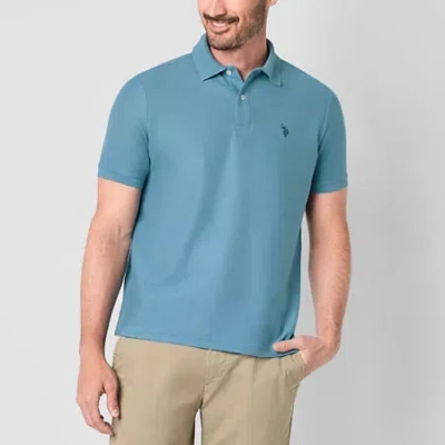 Uspa U.s. Polo Assn. Ultimate Pique Mens Classic Fit Short Sleeve Polo Shirt In Blue