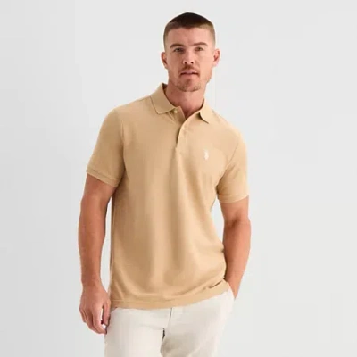 Uspa U.s. Polo Assn. Ultimate Pique Mens Classic Fit Short Sleeve Polo Shirt In Brown