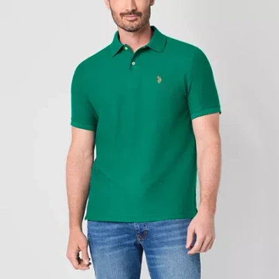 Uspa U.s. Polo Assn. Ultimate Pique Mens Classic Fit Short Sleeve Polo Shirt In Green