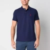 Uspa U.s. Polo Assn. Ultimate Pique Stretch Mens Classic Fit Short Sleeve Polo Shirt In Blue