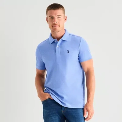 Uspa U.s. Polo Assn. Ultimate Pique Stretch Mens Classic Fit Short Sleeve Polo Shirt In Blue