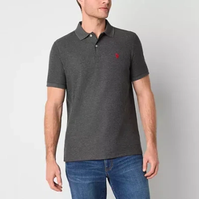 Uspa U.s. Polo Assn. Ultimate Pique Stretch Mens Classic Fit Short Sleeve Polo Shirt In Gray