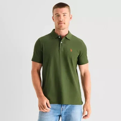 Uspa U.s. Polo Assn. Ultimate Pique Stretch Mens Classic Fit Short Sleeve Polo Shirt In Green