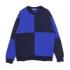 Usual Bigcheck Men's Lightweight Crewneck Sweatshirt Blue/black In Blue/black