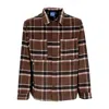 Usual Cervino Men's Long Sleeve Shirt Button Shirt Brown In Brown