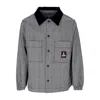 Usual Inner Peace Jacket Men's Long Sleeve Shirt Grey/black In Grey/black