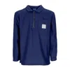 Usual Long Sleeve Men's Signature Shirt Blue/black In Blue/black