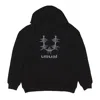 Usual Men's Lightweight Hooded Sweatshirt Metal Hoodie Black In Black