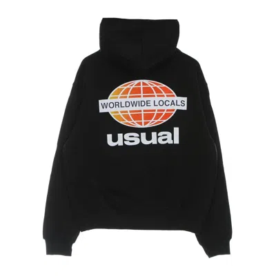 Usual Men's Lightweight Hoodie Wwl Gradient Hoodie Black