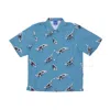 Usual Monster Shirt Bluette Men's Short Sleeve Shirt In Bluette