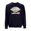 Usual Worldwide Locals Crewneck Men's Lightweight Crewneck Sweatshirt Black In Black