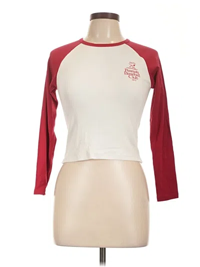 Pre-owned Ut For Uniqlo 3/4 Sleeve T-shirt In Burgundy