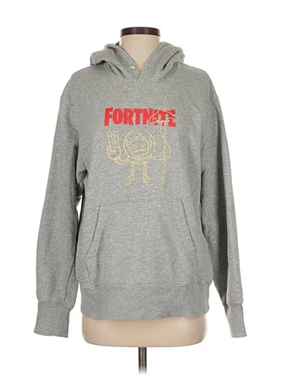 Pre-owned Ut For Uniqlo Pullover Hoodie In Gray
