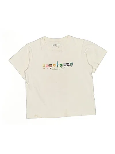 Pre-owned Ut For Uniqlo Kids' Short Sleeve T-shirt In White