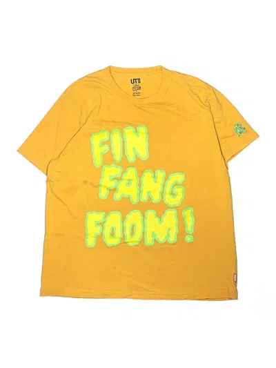 Pre-owned Ut For Uniqlo Kids' Short Sleeve T-shirt In Yellow