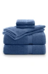 Utica Essentials 6-piece Cotton Bath Towel Set In Blue