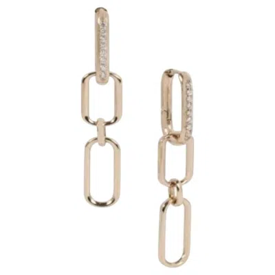 Pre-owned Utopia Aurum 18kt Rose Gold Dangle Earrings With 0.19ct Diamonds In Red