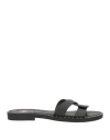 Utopia Woman Sandals Black Size 7 Leather In Black