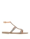 Utopia Woman Sandals Camel Size 8 Leather In Multi