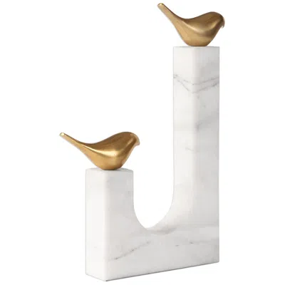 Uttermost 13 1/4" High Songbirds Brass Accent Statue