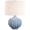 Uttermost 19" High Light Blue Ceramic Table Lamp In Blue