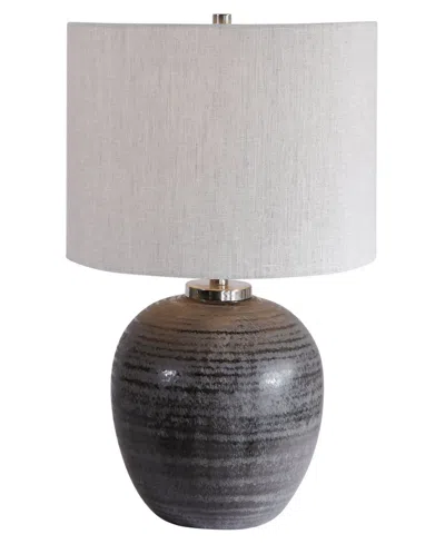 Uttermost 21.75" Ceramic Mikkel Table Lamp In Black