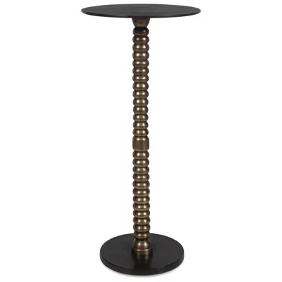 Uttermost 23" High Brass And Bronze Aluminum Accent Table In Black