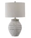 Uttermost 26" Ceramic Montsant Stone Table Lamp In Gray