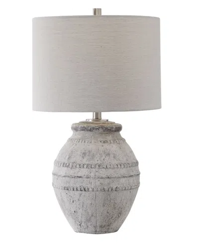Uttermost 26" Ceramic Montsant Stone Table Lamp In Gray