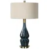 Uttermost 31 1/2" Prussian Deep Blue Glaze Ceramic Table Lamp