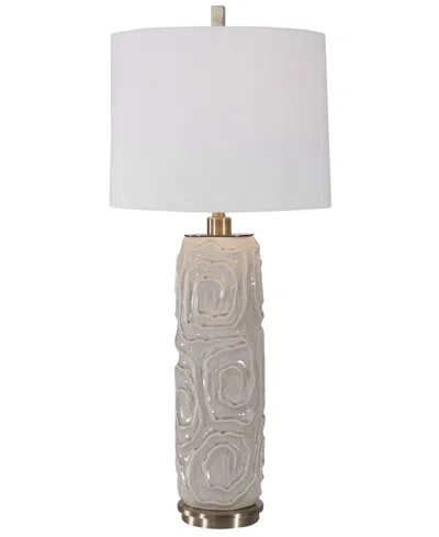 Uttermost 33" Ceramic Zade Table Lamp In Gray