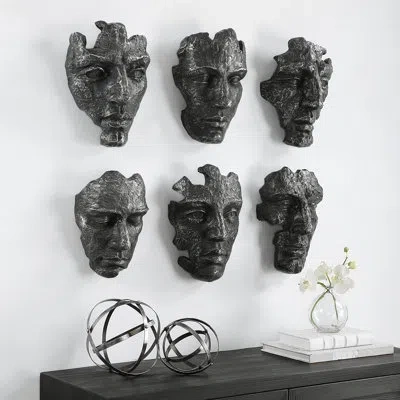 Uttermost 6 Piece Wall Décor Set In Patina Steel Gray