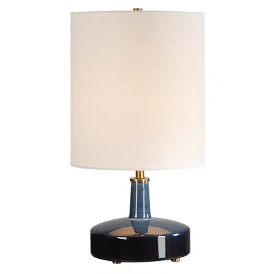 Uttermost Abyss Blue Ombre Ceramic Table Lamp