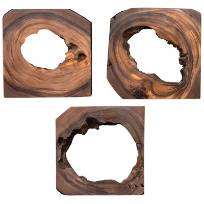 Uttermost Adlai 12" Wide Natural Wood Wall Art Designs - Set Of 6