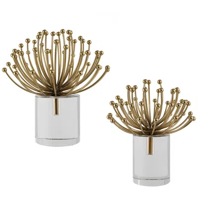 Uttermost Aga Brushed Gold Figurines Set Of 2