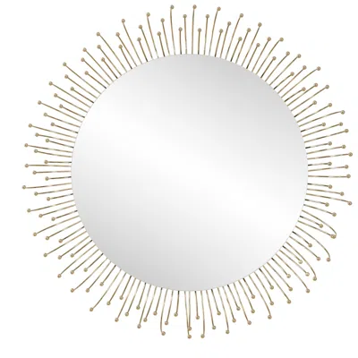 Uttermost Aga Plated Gold 31" Round Mirror