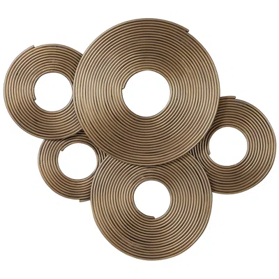 Uttermost Ahmet 34 3/4"w Layered Rings Gold Metal Wall Art