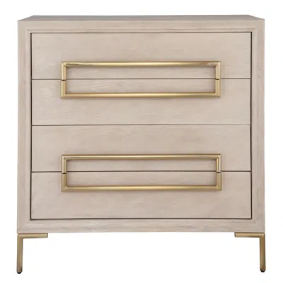 Uttermost Alessia 34" Wide Light Oak 4-drawer Accent Chest