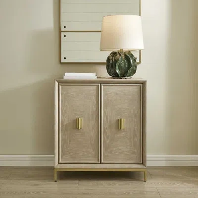 Uttermost Alessia Washed 2 Door Cabinet In Gold