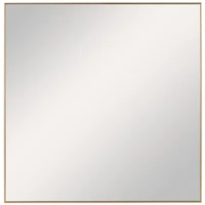 Uttermost Alexo Brushed Gold 28" Square Wall Mirror