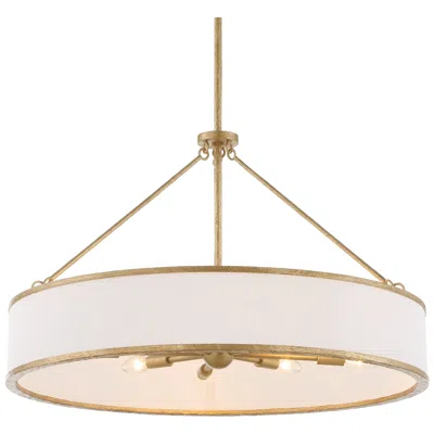 Uttermost Algiers 30" Wide Gold And White 8-light Pendant