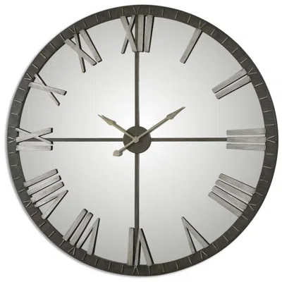 Uttermost Amelie 60" Round Metal Wall Clock
