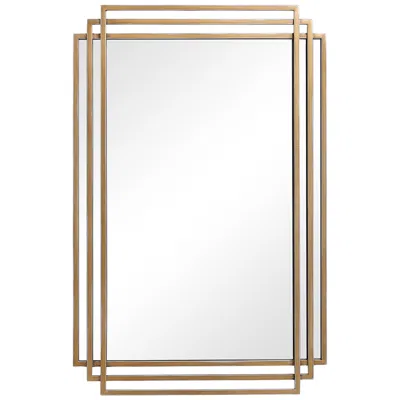 Uttermost Amherst Brushed Gold 23 3/4" X 36 1/2" Wall Mirror