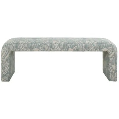 Uttermost Amie Blue Shell Print 54" Wide Bench