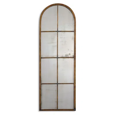 Uttermost Amiel Maple Brown 17" X 50" Arch Top Wall Mirror