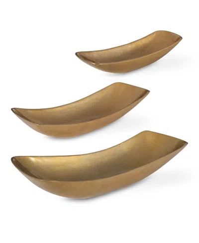 Uttermost Anas Antique Bowls, Set Of 3 In Gold