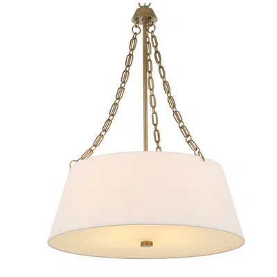 Uttermost Andalucia 24" Wide Gold And White 4-light Pendant