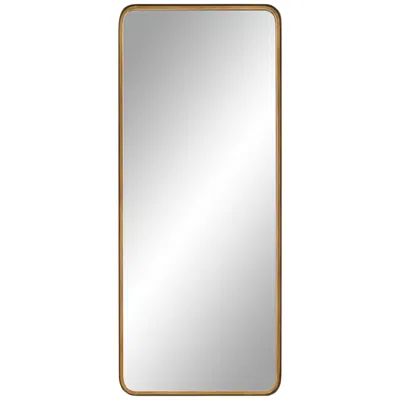 Uttermost Andi Matte Gold Black 27" X 65" Rectangular Wall Mirror
